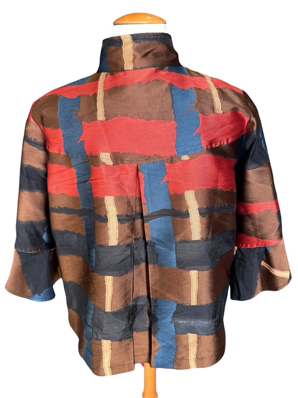 Joseph Ribkoff Abstract Jacket 18 Silk Blend Boxy Top Artwear Oversized Chic N56 - Picture 3 of 10
